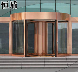 專業(yè)制作豪華環(huán)柱商務(wù)旋轉(zhuǎn)門，酒店經(jīng)典旋轉(zhuǎn)門價(jià)格實(shí)惠